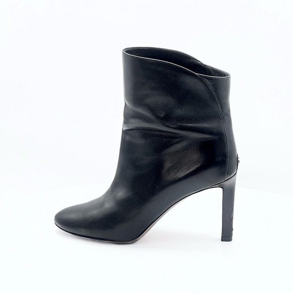 Jimmy Choo ‘Karter 85’ Leather Stiletto Ankle Booties Black Size: 38.5 - Picture 2 of 8